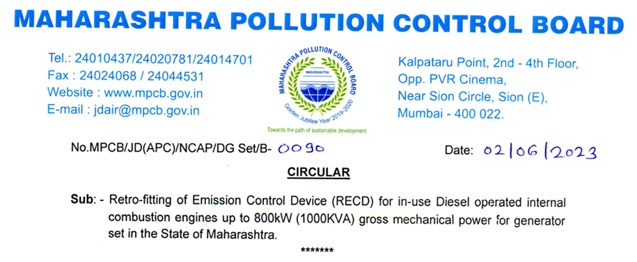 MPCB Notice - Maharashtra Pollution Control Board